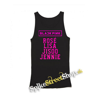 BLACKPINK - Logo And Names - Mens Vest Tank Top - čierne tielko