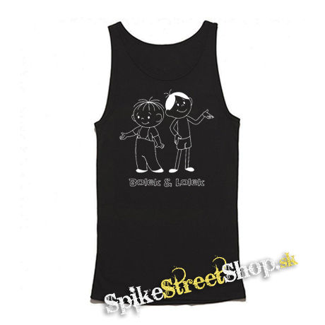BOLEK A LOLEK - Mens Vest Tank Top - čierne tielko