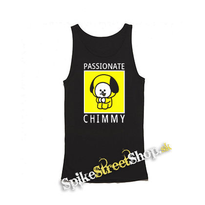 BT21 - Passionate Chimmy NA ČIERNE - Mens Vest Tank Top - čierne tielko