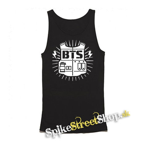 BTS - BANGTAN BOYS - Logo Design  ASI LEPSIE - Mens Vest Tank Top - čierne tielko