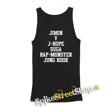 BTS - Names - Mens Vest Tank Top - čierne tielko