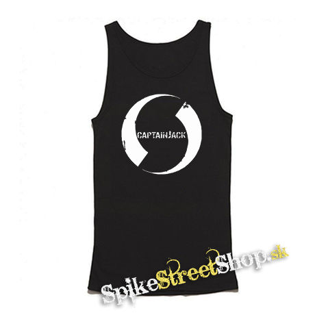CAPTAIN JACK - Logo Symbol - Mens Vest Tank Top - čierne tielko