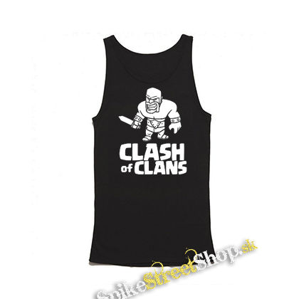 CLASH OF CLANS - Barbarian Logo - Mens Vest Tank Top - čierne tielko