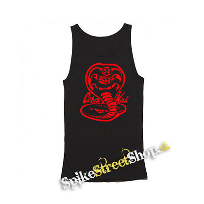 COBRA KAI - Red Cobra Logo - Mens Vest Tank Top - čierne tielko
