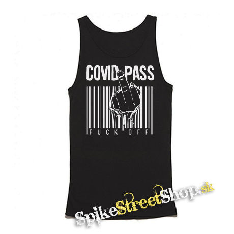 COVID PASS - Mens Vest Tank Top - čierne tielko