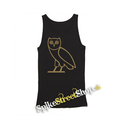 DRAKE - OWL SYMBOL - Mens Vest Tank Top - čierne tielko