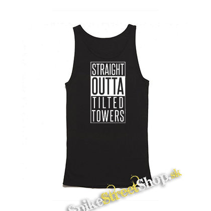 FORTNITE BATTLE ROYALE - Straight Outta Titlted Towers - Mens Vest Tank Top - čierne tielko