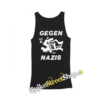 GEGEN NAZIS - Mens Vest Tank Top - čierne tielko