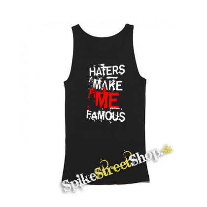 HATERS MAKE ME FAMOUS - Mens Vest Tank Top - čierne tielko