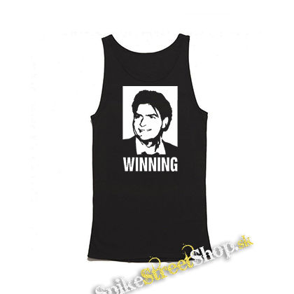 CHARLIE SHEEN - Winning - Mens Vest Tank Top - čierne tielko