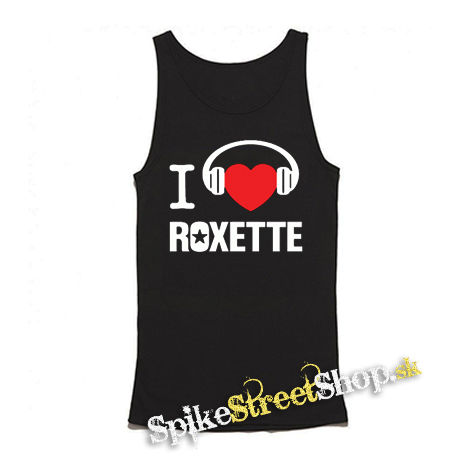 I LOVE ROXETTE - Mens Vest Tank Top - čierne tielko