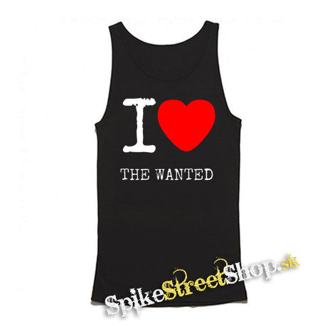 I LOVE THE WANTED - Mens Vest Tank Top - čierne tielko