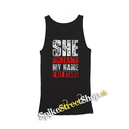 I SEE STARS - She Screams My Name - Mens Vest Tank Top - čierne tielko