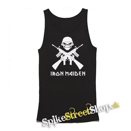 IRON MAIDEN - A Matter Of Life And Death Logo - Mens Vest Tank Top - čierne tielko