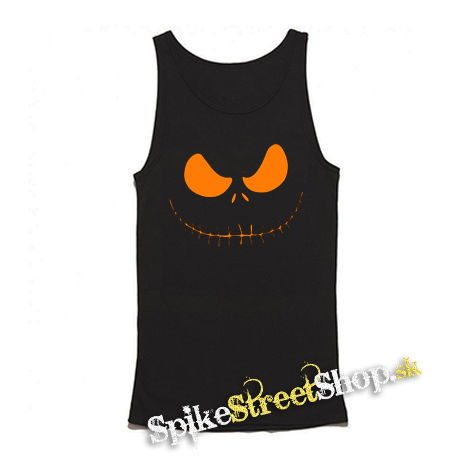 JACK SKELLINGTON - Orange Smile - Mens Vest Tank Top - čierne tielko