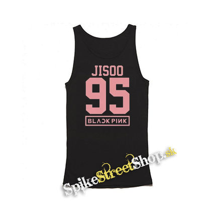 JISOO 95 - BLACKPINK - Pink Number Years - Mens Vest Tank Top - čierne tielko