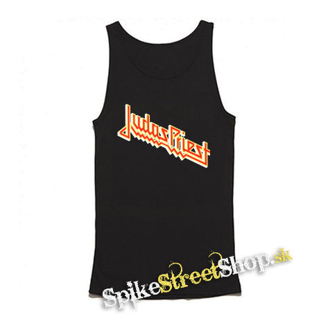JUDAS PRIEST - Orange Yellow Classic Logo - Mens Vest Tank Top - čierne tielko