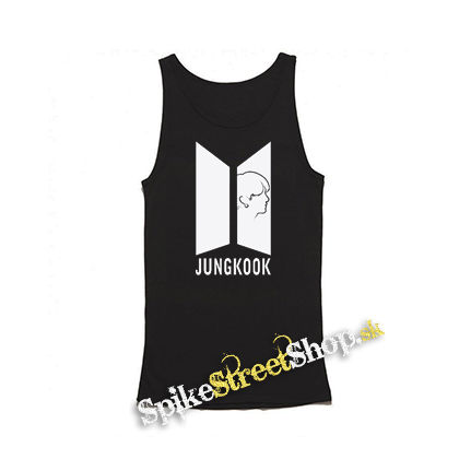 JUNGKOOK - BTS Logo & Portrait - Mens Vest Tank Top - čierne tielko