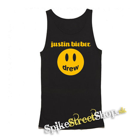 JUSTIN BIEBER - Drew - Mens Vest Tank Top - čierne tielko