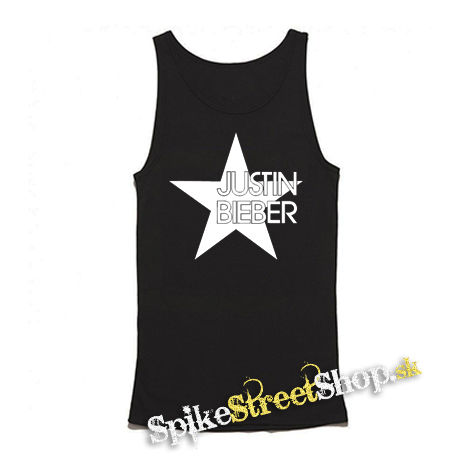 JUSTIN BIEBER - Star - Mens Vest Tank Top - čierne tielko