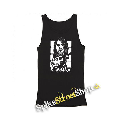 KURT COBAIN - Guitar - Mens Vest Tank Top - čierne tielko