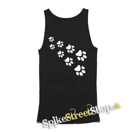 LABKY - PAWS - Mens Vest Tank Top - čierne tielko