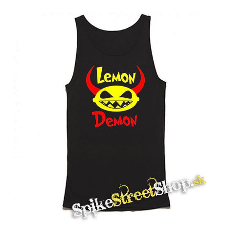LEMON DEMON - Logo - Mens Vest Tank Top - čierne tielko