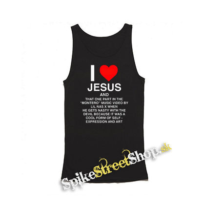 LIL NAS X - I Love Jesus - Mens Vest Tank Top - čierne tielko