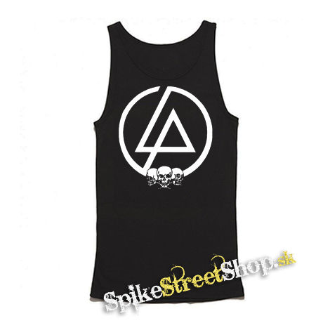 LINKIN PARK - Logo & Skulls - Mens Vest Tank Top - čierne tielko