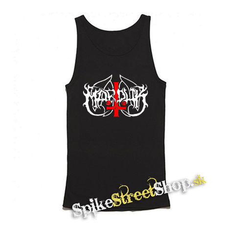 MARDUK - Red Cross Logo - Mens Vest Tank Top - čierne tielko
