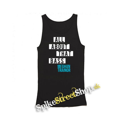 MEGHAN TRAINOR - All About That Bass - Mens Vest Tank Top - čierne tielko