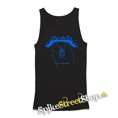 METALLICA - Ride The Lightning Blue Motive - Mens Vest Tank Top - čierne tielko