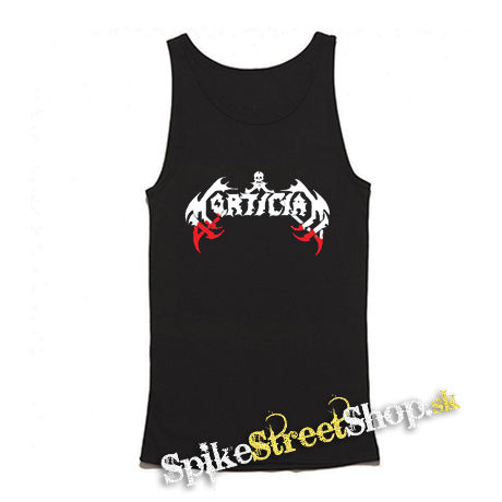 MORTICIAN - Logo Red - Mens Vest Tank Top - čierne tielko