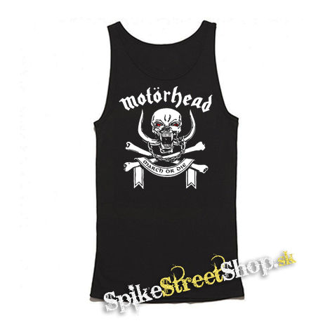 MOTORHEAD - March Or Die White - Mens Vest Tank Top - čierne tielko