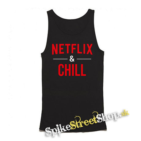 NETFLIX & CHILL - Mens Vest Tank Top - čierne tielko