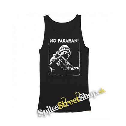 NO PASARAN - Logo Hero - Mens Vest Tank Top - čierne tielko