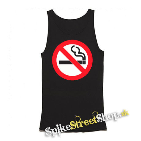 NO SMOKING - Mens Vest Tank Top - čierne tielko