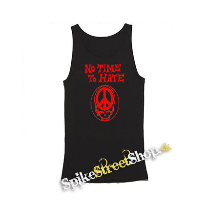 NO TIME TO HATE + PEACE SKULL - Mens Vest Tank Top - čierne tielko
