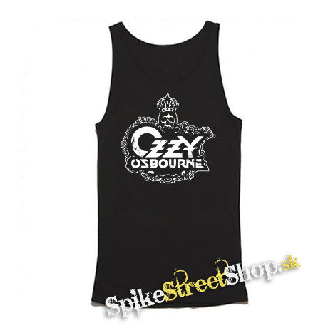 OZZY OSBOURNE - Logo Crowned Skull - Mens Vest Tank Top - čierne tielko