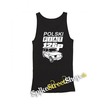 POLSKI FIAT 126p - Mens Vest Tank Top - čierne tielko