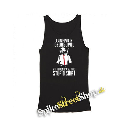 PUBG - I Dropped In Georgopol - Mens Vest Tank Top - čierne tielko