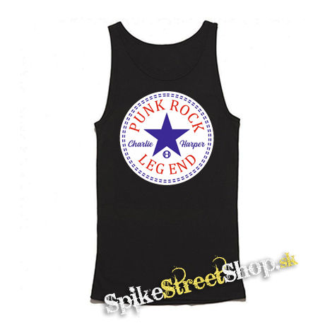 PUNK ROCK LEGEND - Charlie Harper Color - Mens Vest Tank Top - čierne tielko