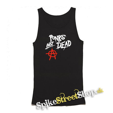 PUNKS NOT DEAD - Mens Vest Tank Top - čierne tielko