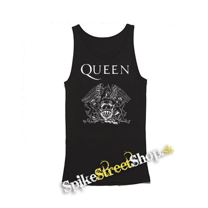 QUEEN - Logo - Mens Vest Tank Top - čierne tielko