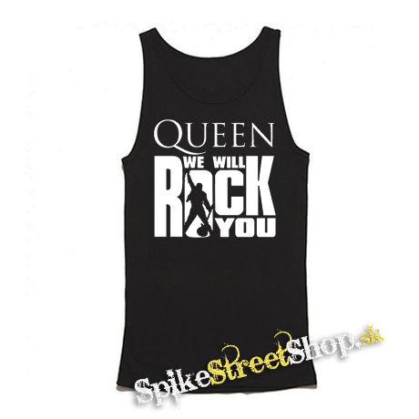 QUEEN - We Will Rock You - Mens Vest Tank Top - čierne tielko