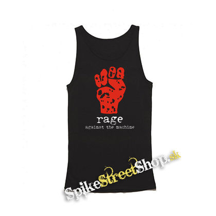 RAGE AGAINST THE MACHINE - Logo Paw - Mens Vest Tank Top - čierne tielko