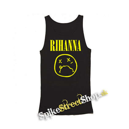 RIHANNA - Mens Vest Tank Top - čierne tielko