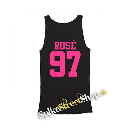 ROSÉ 97 - Pink Logo - Mens Vest Tank Top - čierne tielko