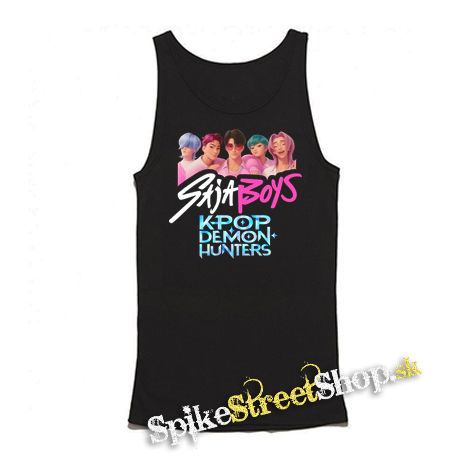 SAJA BOYS - Kpop Demon Hunters - Mens Vest Tank Top - čierne tielko