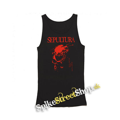 SEPULTURA - Beneath The Remains Red Motive - Mens Vest Tank Top - čierne tielko